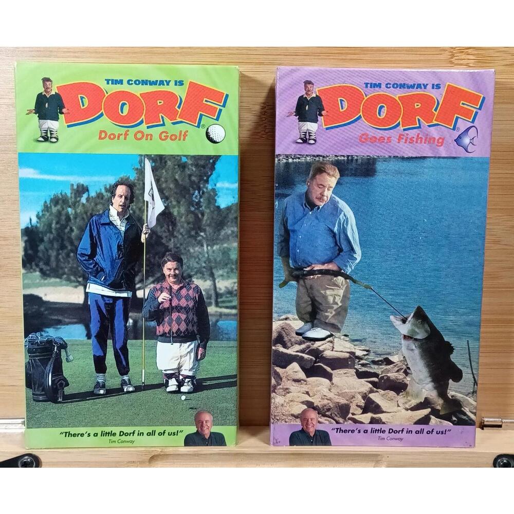 Dorf VHS Tapes -‎ "Dorf On Golf" and "Dorf Goes Fishing" by Tim Conway